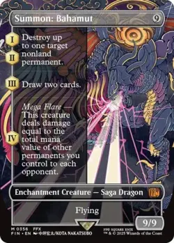 MTG English Summon: Bahamut (Borderless) NM Foil Universes Beyond: FINAL FANTASY - Image 1