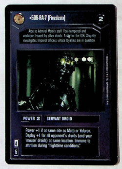 506-RA-7 (Fivedesix) CCG Card - Star Wars Premier Set - Decipher - 1995 - Image 1