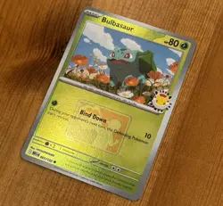 Bulbasaur 001/132, NM 2026 Pokemon Day Stamped Promo, League Card, Reverse Holo - Image 2