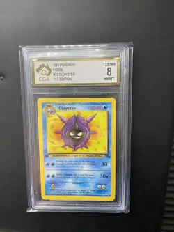 CLOYSTER Fossil 1ST EDITION UNCOMMON Pokemon Card 32/62 CGA 8 - Image 4