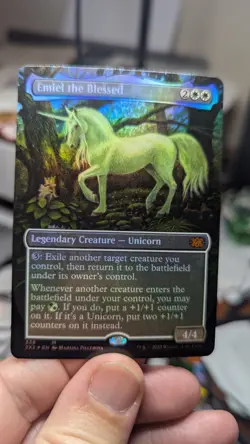 1x Emiel The Blessed FOIL BORDERLESS NM - 2X2 EDH Commander MTG X1 - Image 1