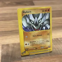 Pokemon Skyridge Rhyhorn 91/144 Non Holo Common LP - Image 2