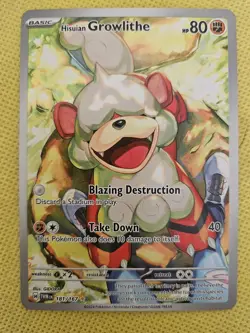 Hisuian Growlithe 181/167 Illustration Rare Pokemon Twilight Masquerade - Image 3