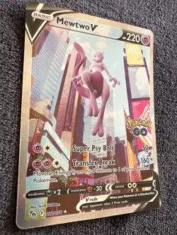 Mewtwo V (Alternate Full Art) 072/078 Pokemon GO Holo - Image 4