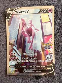 Mewtwo V (Alternate Full Art) 072/078 Pokemon GO Holo - Image 5