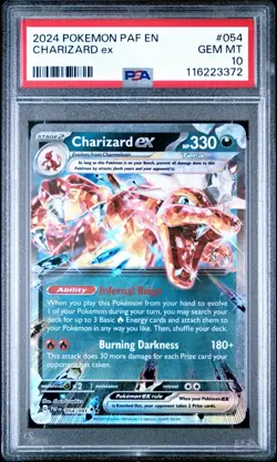 2024 Pokemon Paldean Fates Charizard ex #054 PSA 10 Gem Mint - Image 1