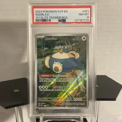 2023 Pokemon Snorlax #051 PSA 8 – Scarlet & Violet Promo Holo Rare NM - Image 1