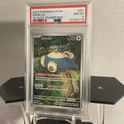 2023 Pokemon Snorlax #051 PSA 8 – Scarlet & Violet Promo Holo Rare NM - Image 3
