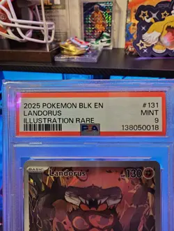 2025 POKEMON BLK EN-BLACK BOLT LANDORUS ILLUSTRATION RARE #131 PSA MINT 9 - Image 3