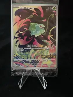 Pokemon Bulbasaur 133/132 English Mega Evolution Stamped Promo (SEALED) - Image 1