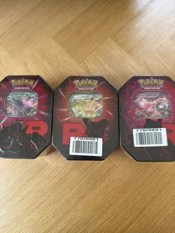 Pokemon TCG: Team Rocket Tin Destined Rivals - Set of 3 - brand new sealed - Image 1