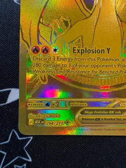 Mega Charizard Y EX 294/217 Pokemon TCG Ascended Heroes Gold Hyper Rare - Image 3