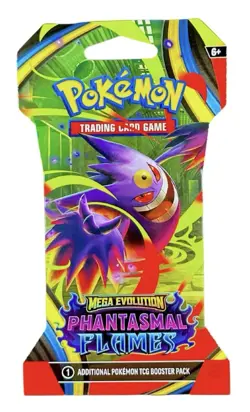 Pokemon Mega Evolution Phantasmal Flames Sleeved Single Booster Pack - Image 1