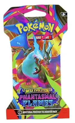 Pokemon Mega Evolution Phantasmal Flames Sleeved Single Booster Pack - Image 2