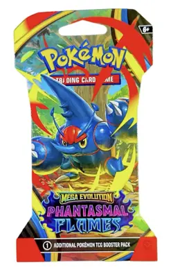 Pokemon Mega Evolution Phantasmal Flames Sleeved Single Booster Pack - Image 3