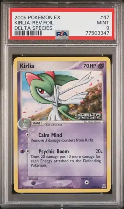 Pokemon 2005 Delta Species Kirlia 47/113 Reverse Holo PSA 9 - Image 1