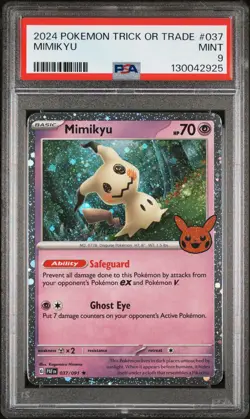 2024 POKEMON TRICK OR TRADE #037 MIMIKYU PSA 9 - Image 1