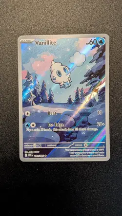 Pokemon TCG Vanillite 111/086 White Flare Illustration Rare NM - Image 1