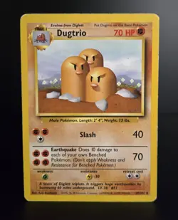Pokemon TCG - DUGTRIO - 19/102 - RARE - UNLIMITED - BASE SET 1999 - WOTC - MP/LP - Image 1