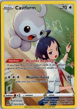 Castform Ultra Rare SWSH11: Lost Origin Trainer Gallery TG11/TG30 NM Pokemon - Image 1