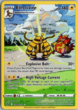 Electivire Ultra Rare Crown Zenith: Galarian Gallery GG08/GG70 NM Pokemon - Image 1