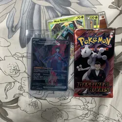 2 Opened Packs Pokemon Scarlet & Violet Destined Rivals Team Rocket's Mewtwo ex - Image 1