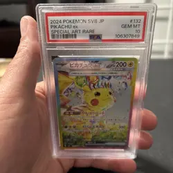 Pokemon Pikachu ex 132/106 SV8 Special Art Rare Holo Japanese PSA 10 - Image 3
