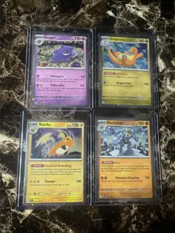 Pokemon Sam's Club 151 4 Mini Tin Promos Only NM Raichu Machamp Gengar Dragonite - Image 1
