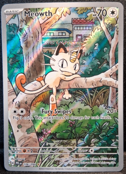 Meowth Illustration Rare Holo 106/094 PFL EN NM Condition Pokemon TCG - Image 1