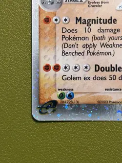 Golem ex 91/97 Holo EX Dragon Frontiers Pokemon TCG-LP/MP Vintage e-Reader 2003 - Image 3