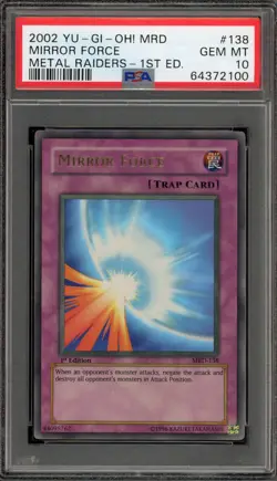 Yu-Gi-Oh! Mirror Force Metal Raiders 1st Edition Ultra Rare MRD-138 PSA 10 - Image 1