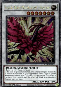 Black Rose Moonlight Dragon - Quarter Century Secret 1st Ed RA03-EN038 NM YuGiOh - Image 1