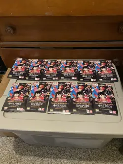 LOT OF 11 One Piece Op-09 Emperors In The New World Sleeved Booster Pack English - Image 1