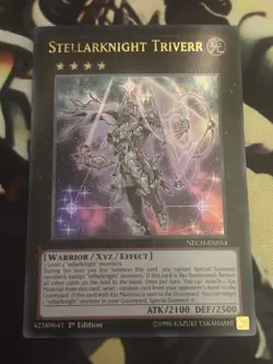 Yugioh: Stellarknight Triverr NECH-EN054 Ultra Rare 1st Ed NM - Image 1