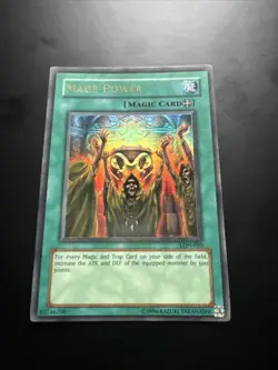 YUGIOH Mage Power (LON-050) Ultra Rare Played Condition - Image 1