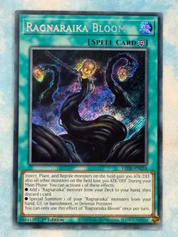 YUGIOH RAGNARAIKA BLOOM SECRET RARE 1ST NM LEDE-EN058 - Image 1