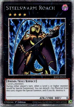Yugioh Steelswarm Roach RA04-EN151 1st Edition Platinum Secret Rare NM - Image 1