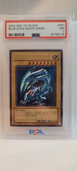 Yugioh Blue-Eyes White Dragon SDK-001 Starter Deck: Kaiba Unlimited psa 7 - Image 2
