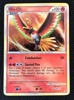 Pokemon Card 2010 HO-OH HGSS01 Holo Black Star Promo HeartGold SoulSilver Rare - Image 1