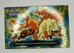 Pokemon Arcanine & Rapidash 2000 Vintage Post Card 135 Navarrete Peru Nintendo - Image 1
