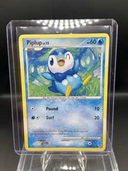 Pokemon Piplup Lv.13 Platinum 121/147 Basic Water Pokemon TCG Card 2009 - Image 1