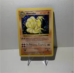 Pokemon Ninetales Base Set (Shadowless) Holo Rare MP 12/102 - 1999 WOTC Card - Image 1