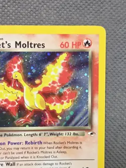 2000 Rockets Moltres 12/132 - Holo Rare Gym Heroes Pokemon WoTC Vintage TCG - Image 4