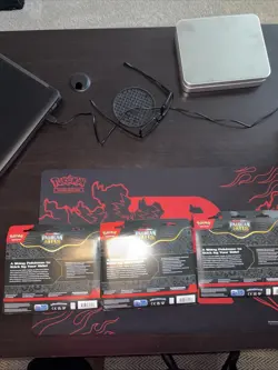 3x Pokemon TCG Paldean Fates Tech Sticker Collection Maschiff, Fidough, New - Image 2