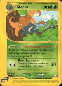 Gloom 49/147 Uncommon WOTC Aquapolis Pokemon - Image 1
