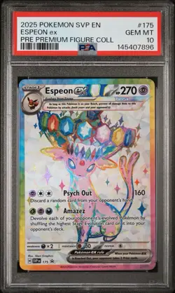 2025 POKEMON SVP EN-SV BLACK STAR PROMO #175 ESPEON EX PSA 10 - Image 1