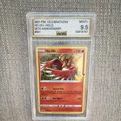 Pokemon Ho-Oh Celebrations Holo 25th Anniversary AGS 9.5 120 Power - Image 1