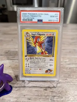 Pokemon Gym Challenge #27 Koga's Pidgeotto PSA 10 GEM Mint 1st Edition - Image 1