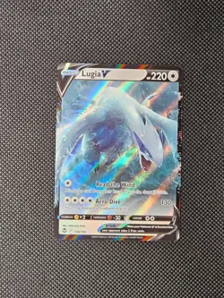 Pokemon TCG Lugia V 138/195 Rare Silver Tempest Sword & Shield Holo Card - Image 1