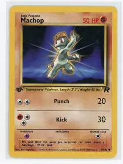 Pokemon TCG - Machop 59/82 - Team Rocket - 1st Edition - Image 1
